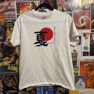 Gildan White Tee with Red Graphic